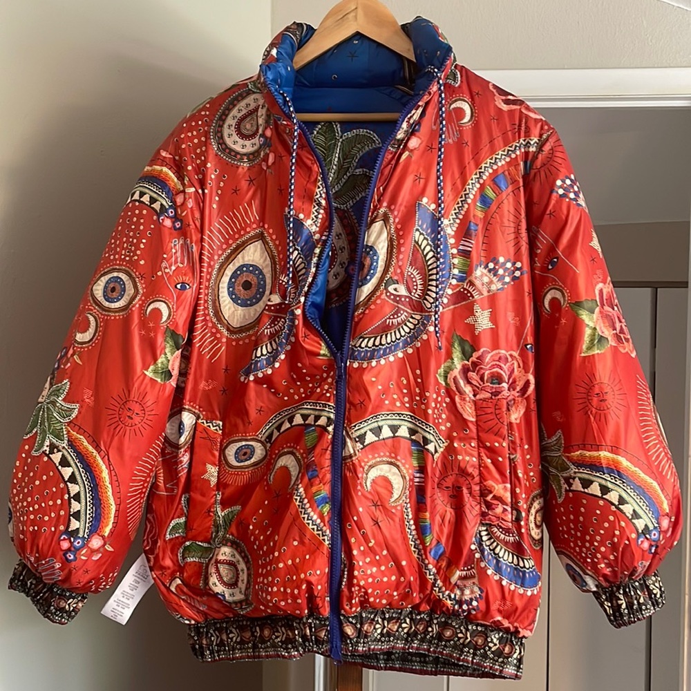FARM RIO Reversible Mystic Borogodo Puffer Jacket - Picture 3 of 5